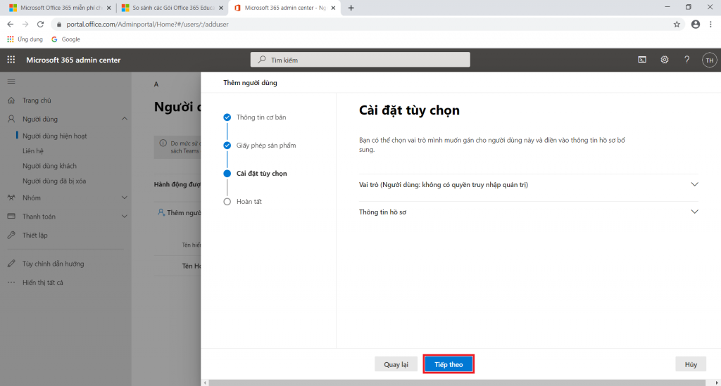 Đăng ký Microsoft 365 miễn phí