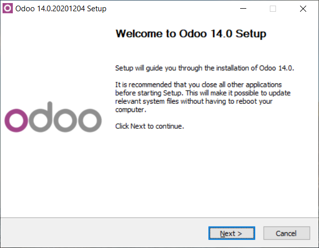 Hướng dẫn cài đặt Odoo 14