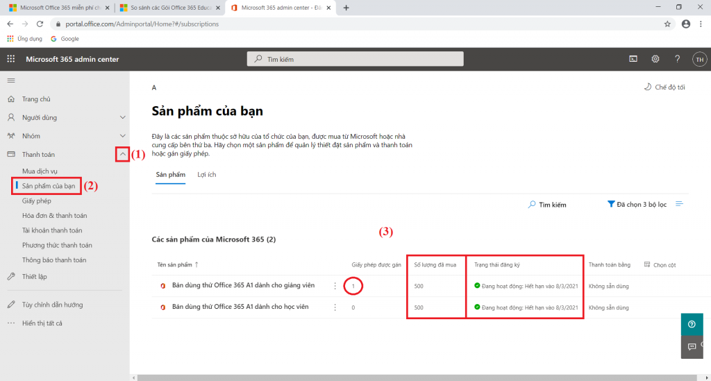 Microsoft 365 admin center