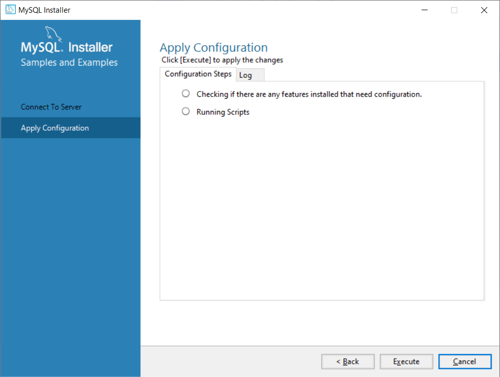 MySQL Execute