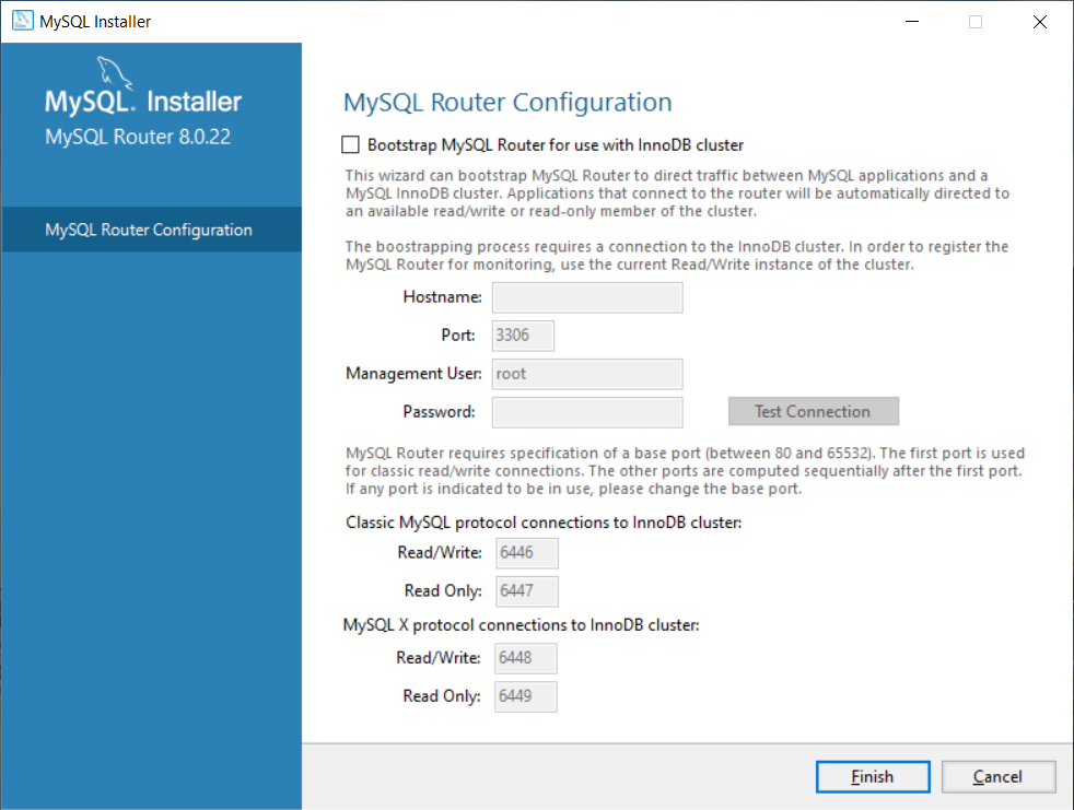 MySQL Router Configuration