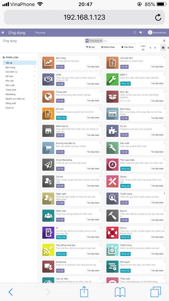 Odoo Mobile