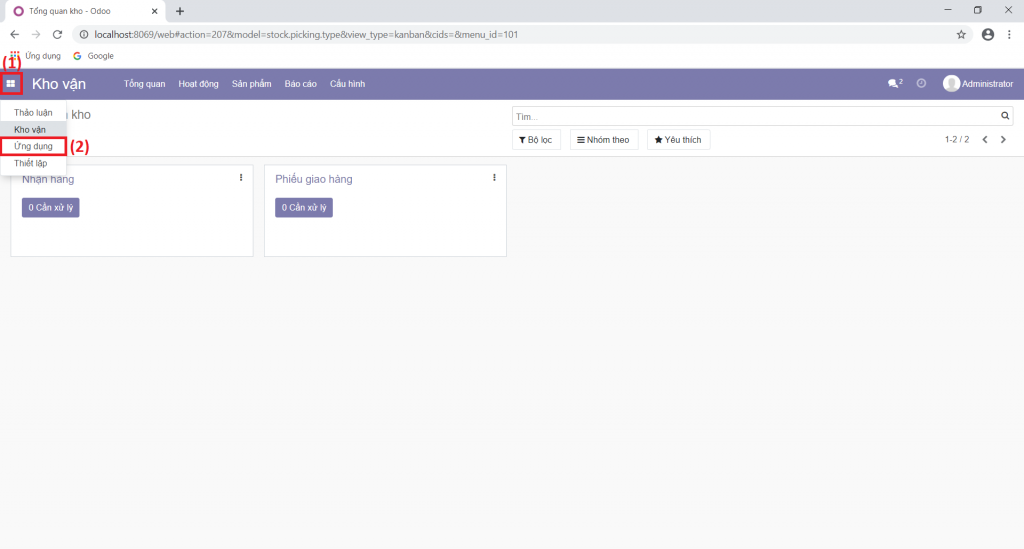 Tải phần mềm Odoo