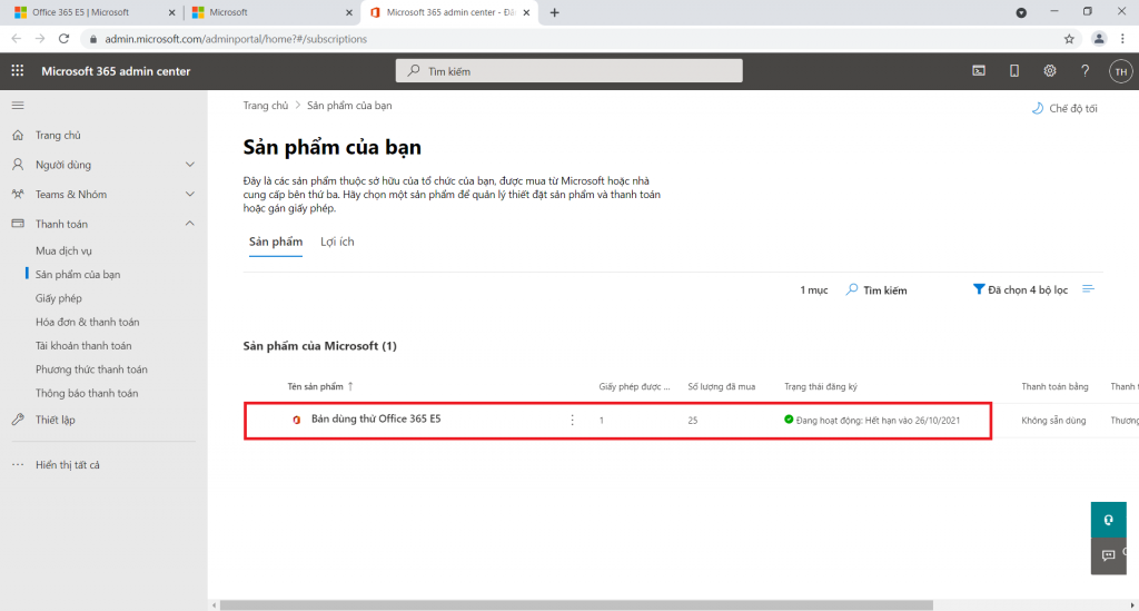 Cách đăng ký Office 365 E5 miễn phí