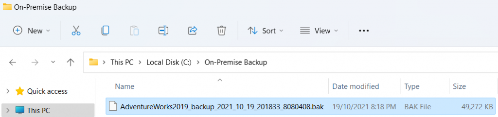 Backup auto SQL Server 2019
